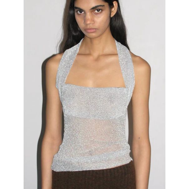 Aria Basics Aria Basics In Stock Paloma Wool25 New Spanish Halter Neck Strapless Sleeveless Slim-fit Tank Top_ecoleips.com