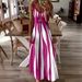 Summer Casual Printed Long Dress V Neck Sleeveless Women's Clothing European American Style Bestseller 2025_ecoleips.com