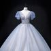 Women's Clothing Elegant Royal Ball Gown For Spring Vocal Performances – Deep V-Neck Long Sleeve Opera Dress With Corset Lacing & Built-in Petticoat_ecoleips.com