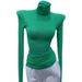 Women's Rainbow Colored Turtleneck Fitted Inner Layer Top Long Sleeved T-Shirt for Autumn And Winter_ecoleips.com