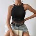 2026 Foreign Trade Women's Spring Summer New Elegant Tassel Vest Short Slim Fit Crop Top_ecoleips.com