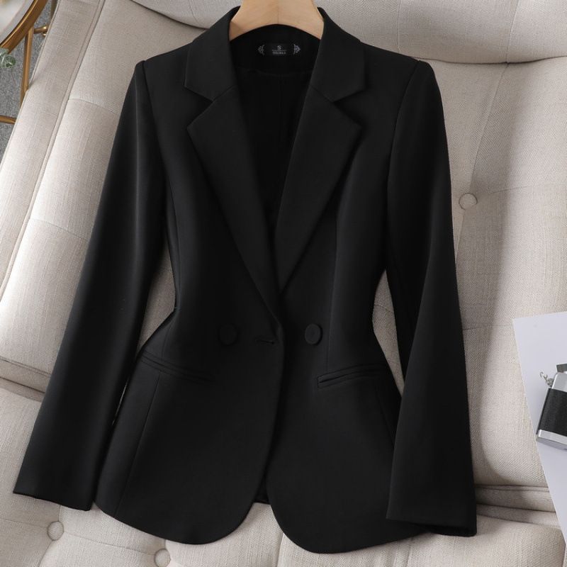 Khaki Autumn And Winter Suit Jackets, Women's Pluse-Sized Suits, Women's Casual Jackets, And Women's Professional Jacket_ecoleips.com