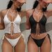 Lace Two Piece Halter Bikini European American Style Straps Push up Look Beach Swimsuit Women 2026 Cross Border_ecoleips.com