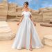 Women's Clothing Slit White Strapless Elegant Long Wedding Evening Dress_ecoleips.com