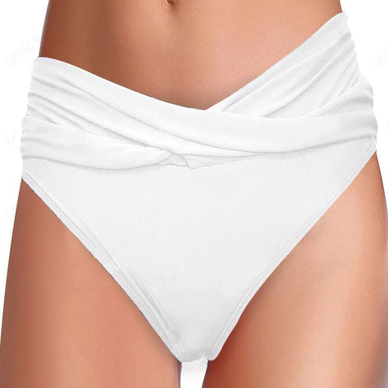 European And American Swimsuit Women's Sexy Swimming Trunks Solid Color Triangle Bikini Swimsuit Foreign Trade Slim_ecoleips.com