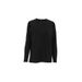 Aria Basics Aria Basics Pure Cotton Black Simple Long Sleeve T-Shirt 2024 Off-Shoulder Inner Layer Hollow Design Top Women's Fashion European_ecoleips.com