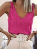 Cross-border European And American Shiny Tank New Women's Sequined Sleeveless Top, V-neck Sexy Base Shirt Top_ecoleips.com