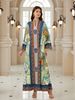 Fashion plus Size Printed Rhinestone Jalabiya Casual Ethnic Pullover Dress Women's Clothing Muslim Fashion_ecoleips.com