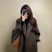 Melard Fashion High-End Wool Coat For Women, Autumn And Winter Thickened Over-the-Knee Mid-Length Korean Style Woolen_ecoleips.com
