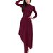 Women's Clothing Conservative Separate Long Sleeve Swimsuit Set Irregular Hemline Fashionable Popular Women's Swimwear_ecoleips.com