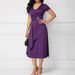 Women's Asymmetrical Large Skirt V Neck Dress Fashion_ecoleips.com