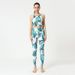 New European And American Style Outfit For Women, Quick-Dry Tight-Fitting Printed Pants, Beautiful Back Sports Vest,_ecoleips.com