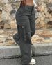 Women's Clothing Retro Workwear Multi Pocket Casual Straight Pants_ecoleips.com