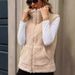 Women's Fleece Zip-Up Cardigan Coat - Oversized Plaid Vest With Soft Flannel Lining, Streetwear Chic For Autumn/Winter_ecoleips.com