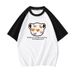 Raglan round Neck Short Sleeved T-Shirt American Retro Style Loose Fit Gray Unique Design New Summer 2024 Women's Top_ecoleips.com