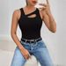New European And American Style Women's Slim Hollow Out Sleeveless Vest In Stock Short Sleeve Wholesale Wearable Fashion_ecoleips.com