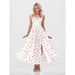 Summer Style Fresh And Sweet Halter Neck Dress for Women Low Cut High Waisted Tie Front Fruit Print 5 Colors Available_ecoleips.com