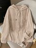 Plus Size Women's Long Sleeved Shirt Soft Light Blue And White Horizontal Stripes Casual Office Top_ecoleips.com