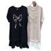Women's Casual Fashionable Versatile Long Dress Bow And Pearl Embellishment Loose Fitting Slimming Short Sleeved Summer Style_ecoleips.com