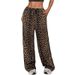 Street Style Low-Rise Relaxed Fit Straight Leg Pants With Leopard Print, Summer Casual Wide Leg Trousers For Women_ecoleips.com