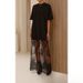 New Casual Lazy Short-sleeved T-shirt Skirt Fashion Temperament Lace Splicing Perspective Hem Foreign Style And Floor Skirt_ecoleips.com