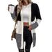 Oversized Color-Block Knit Cardigan – Chunky Cable Stitch Open Front Sweater For Women (Mixed Color, S-XL) | Soft & Stylish Longline Coat_ecoleips.com