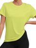 Women's Casual Solid Color T-Shirt round Neck Short Sleeve Spring Summer Fashion European American Style Top_ecoleips.com