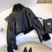 Aria Basics European And American Black Shearling Short Coat For Women, New Thickened Warm Cold-Proof Motorcycle Style Jacket_ecoleips.com