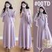 Autumn New Korean Fashion Two-Piece Waffle Maternity Dress_ecoleips.com