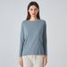 2024 New Casual Loose Fitting Quick Drying Breathable Double Sided Bare Skin European And American Style Women's Fitness Long Sleeved Yoga Suit DS010_ecoleips.com