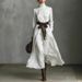 Stylish Turtleneck Long-sleeved Medium-length Dress With Contrasting Belt_ecoleips.com