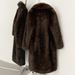 K High-Quality Artificial Fur Simulated Fur Coat Women's Long Blazer-Style Jacket Coat_ecoleips.com