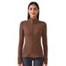 Women's Clothing Slim Fit Women's Long Sleeve Yoga Sports Jacket Autumn Winter Fitness Running Top_ecoleips.com