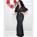 Women's Clothing Elegant Temperament Women's Dress High Elastic Sequins V Neck_ecoleips.com