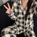 Korean Style Long-Sleeved Pajamas Set For Women Spring Autumn Homewear Comfortable Ladies Sleepwear Student Senior Casual Outfit_ecoleips.com