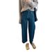 Retro Blue Straight-leg Women's Jeans, New Spring-summer Style, Slimming And Flattering For Plus-size Women, Loose_ecoleips.com