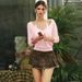 Women's Long Sleeved Top American Style Summer New Arrivals See Through Sun Protection Cover Up Waist Cinching Niche Design_ecoleips.com