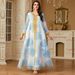 Muslim Dress Women Elegant Muslim Women's Long Dress With Exquisite Embroidery & V-Neck Design – Modest Dubai Abaya For Daily Wear_ecoleips.com