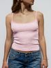 2025 Women's Striped Simple Sleeveless Top With Thin Straps, Casual Daily Wear, Short Camisole_ecoleips.com