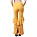 Women's High-Waisted Pleated Flare Pants Spring/Autumn Fashion Stage Pants_ecoleips.com