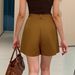 Women's Shorts Solid Color Straight Leg Wide Leg A-Line Casual Fashion_ecoleips.com