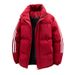 Women's Clothing Winter Puffer Jacket With Stand Collar, Trendy Short Coat For Couples, Thickened Casual Unisex Outerwear, Stylish And Versatile_ecoleips.com