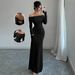 Women's Off-Shoulder Bodycon Dress - Elegant Slim Fit Bandage Dress For Fall_ecoleips.com
