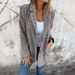 2025 Autumn/Winter Cardigan Jacket For Women, Casual And Fashionable, With A Houndstooth Lapel Suit_ecoleips.com