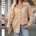 Women's Clothing Women's Autumn And Winter New Loose Waffle Casual Commuting Versatile Shirt_ecoleips.com
