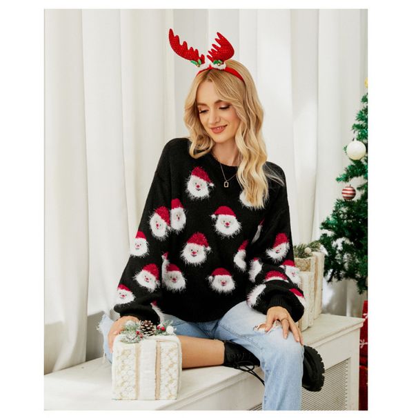 Autumn And Winter Christmas Women's Knitwear Pullover Christmas Sweater Top Wholesale_ecoleips.com