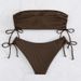 2025 New European American Style Two-Piece Strapless Solid Color Sexy Bikini Multi-Color Swimsuit With Exposed Waist And_ecoleips.com