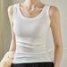 Women's Versatile Ribbed Sleeveless T-Shirt Camisole Sports Base Layer Top Comfortable New Spring Summer Autumn_ecoleips.com