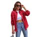2025 New European American Style Mid-Length Frayed Distressed Denim Jacket For Women, Autumn And Winter Long Sleeve_ecoleips.com