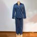 Women's Clothing Denim Suits Long Sleeved Lapel Pocket Tops Lace Up Straight Trousers Two Piece Suits_ecoleips.com